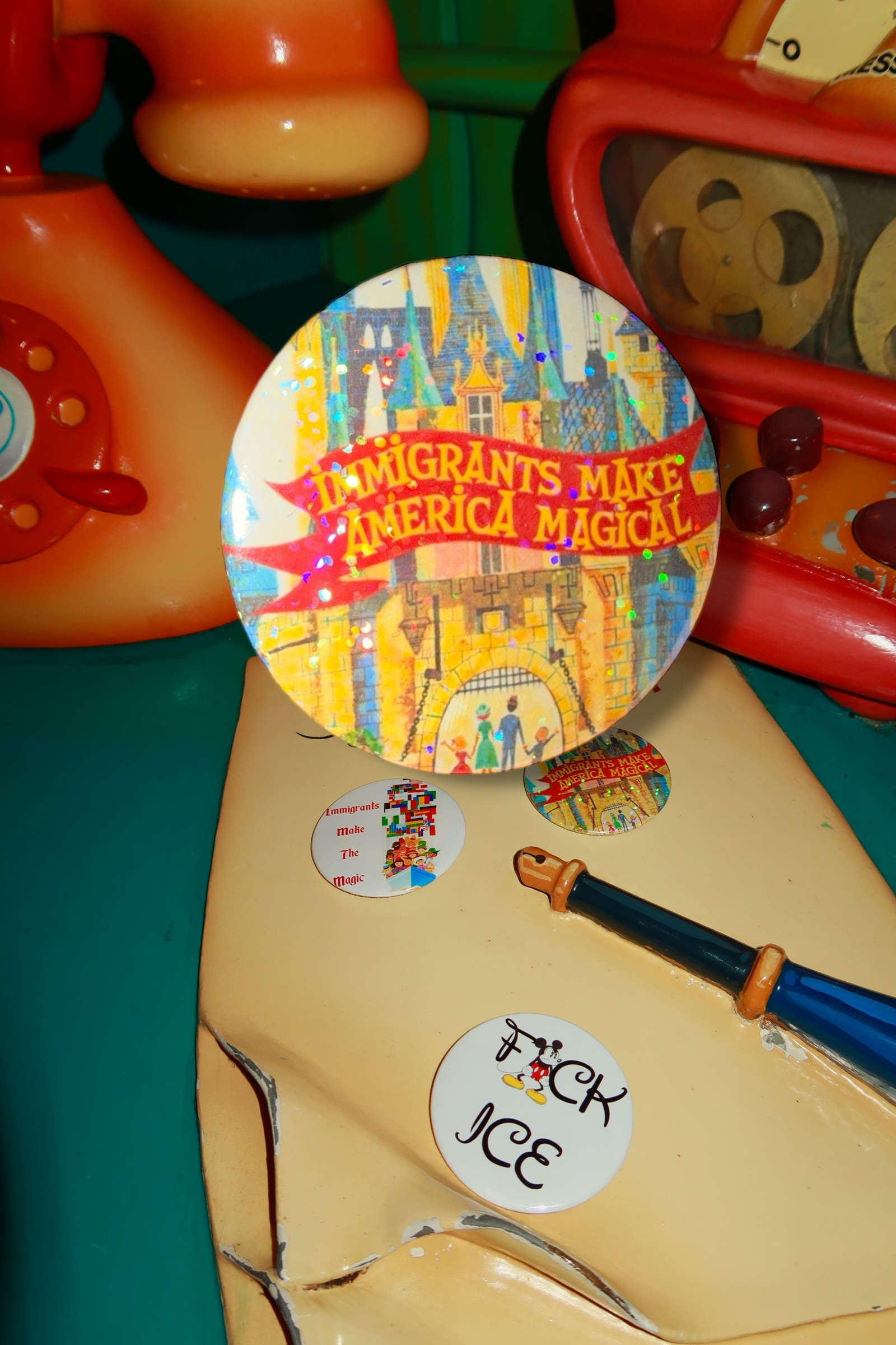 Immigrants Make America Magical Button