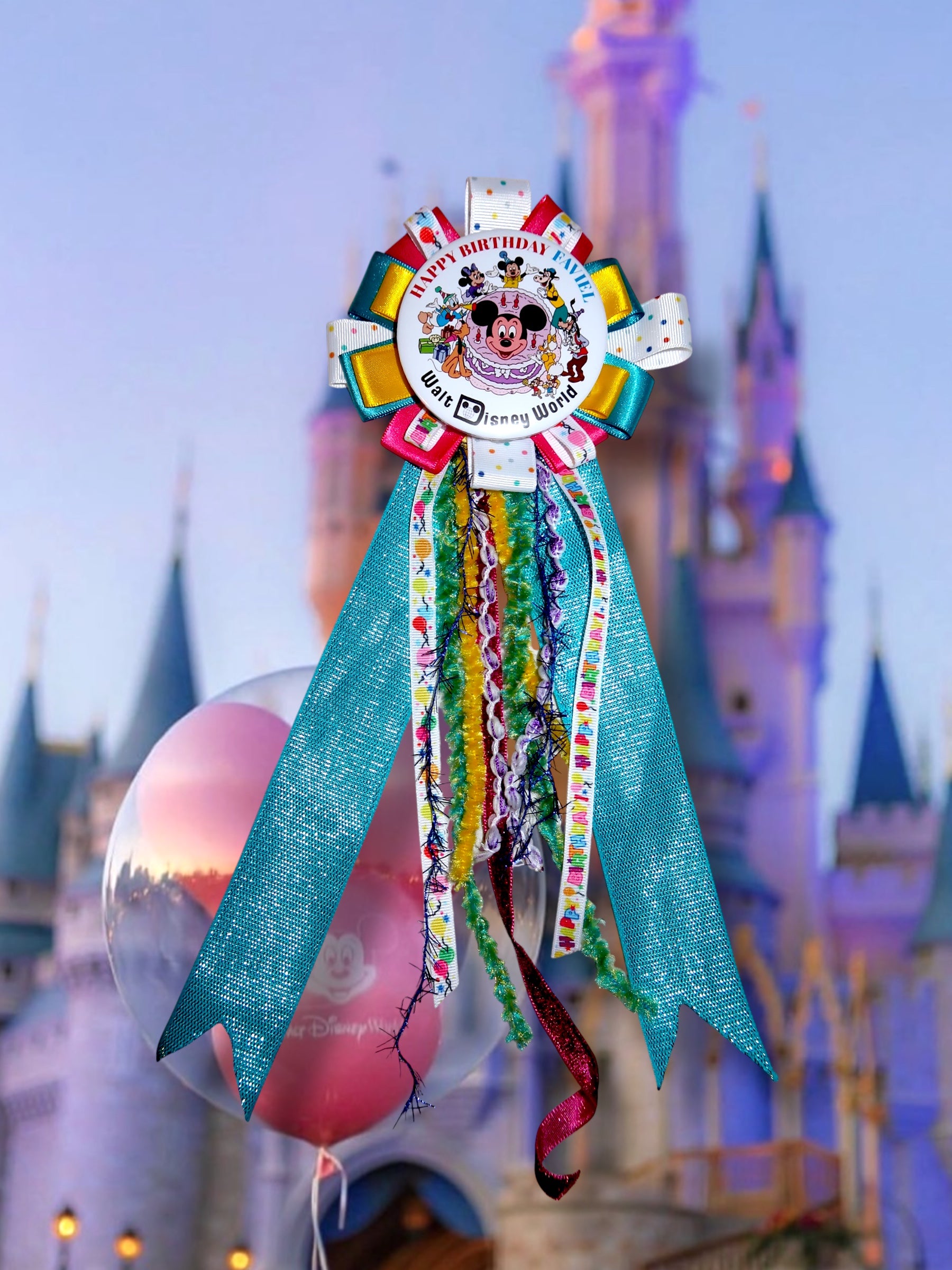 Birthday Ribbon Button (WDW)
