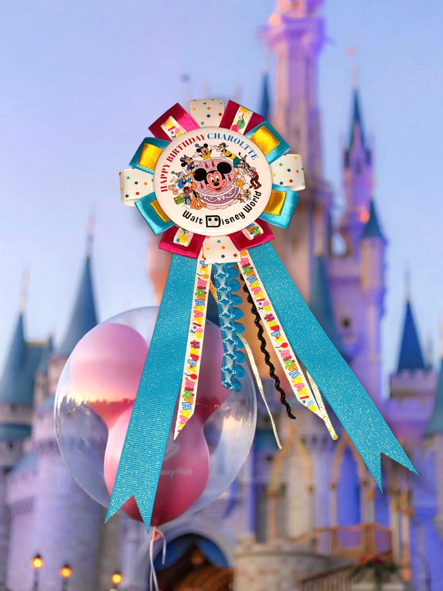 Birthday Ribbon Button (WDW)
