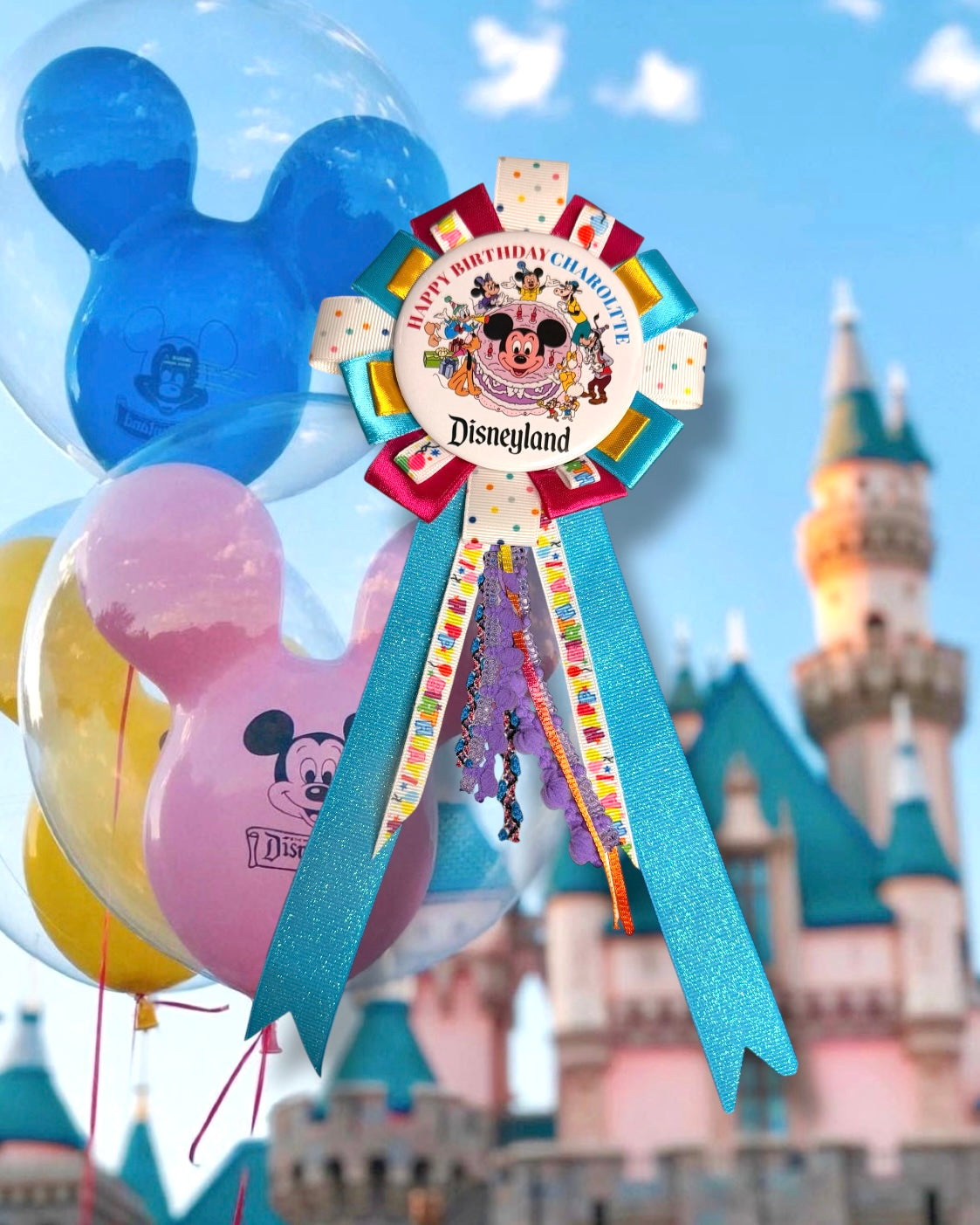 Birthday Ribbon Button (DLAND)