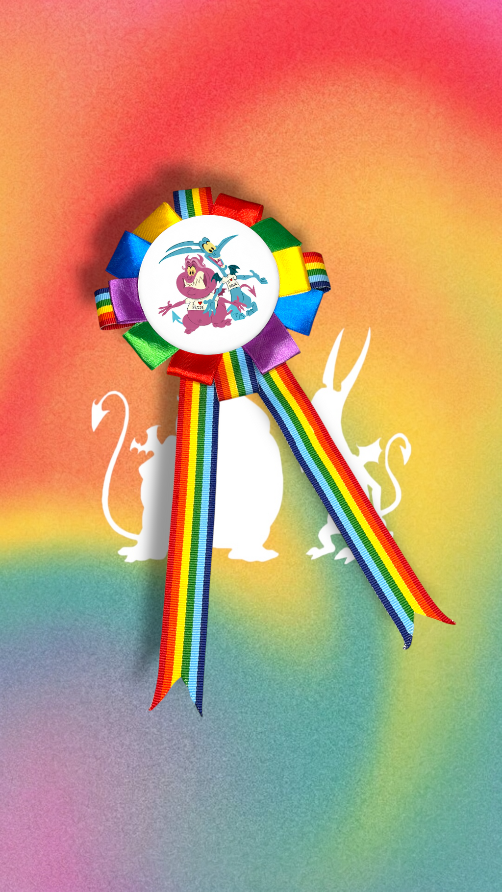 Pride & Panic Ribbon Button